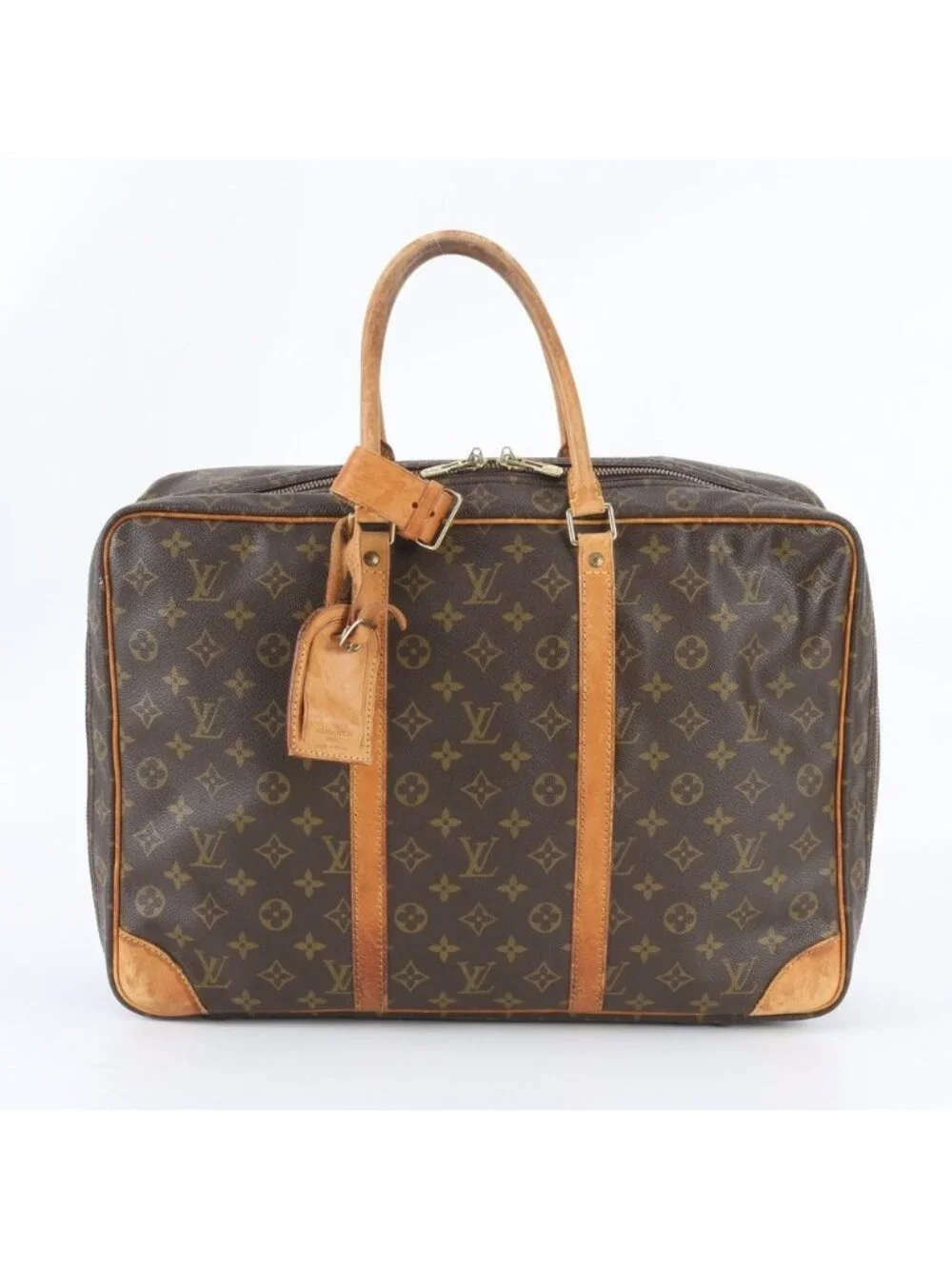 Louis Vuitton Monogram Sirius 45 Leather Boston Bag Tote Travel